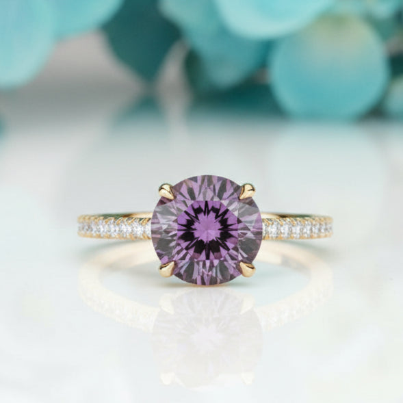2.50 ct Round Brilliant Cut Diamond Engagement Ring-Evani Naomi Jewelry