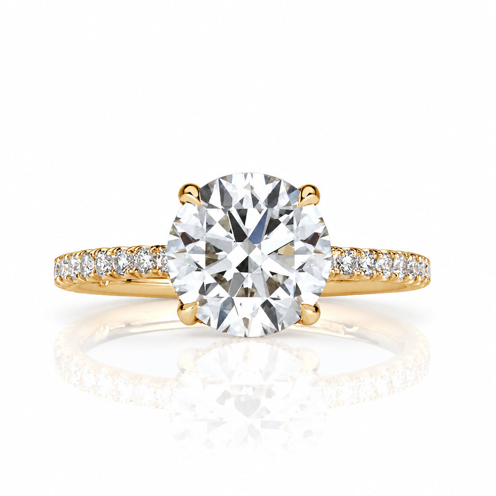 2.50 ct Round Brilliant Cut Diamond Option Engagement Ring – Evani Jewelry