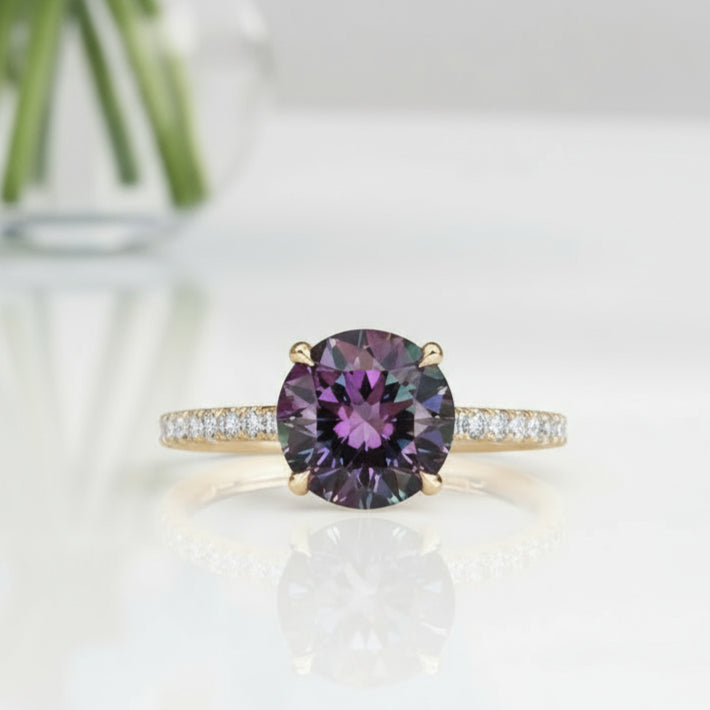 2.50 ct Round Brilliant Cut Diamond Engagement Ring-Evani Naomi Jewelry