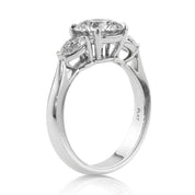 2.50 ct Round Brilliant Cut Three Diamond Engagement Ring-Evani Naomi Jewelry