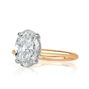 2.60 ct Oval Cut Diamond Two Tone 14k Gold Engagement Ring-Evani Naomi Jewelry