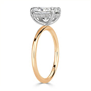 2.60 ct Oval Cut Diamond Two Tone 14k Gold Engagement Ring-Evani Naomi Jewelry