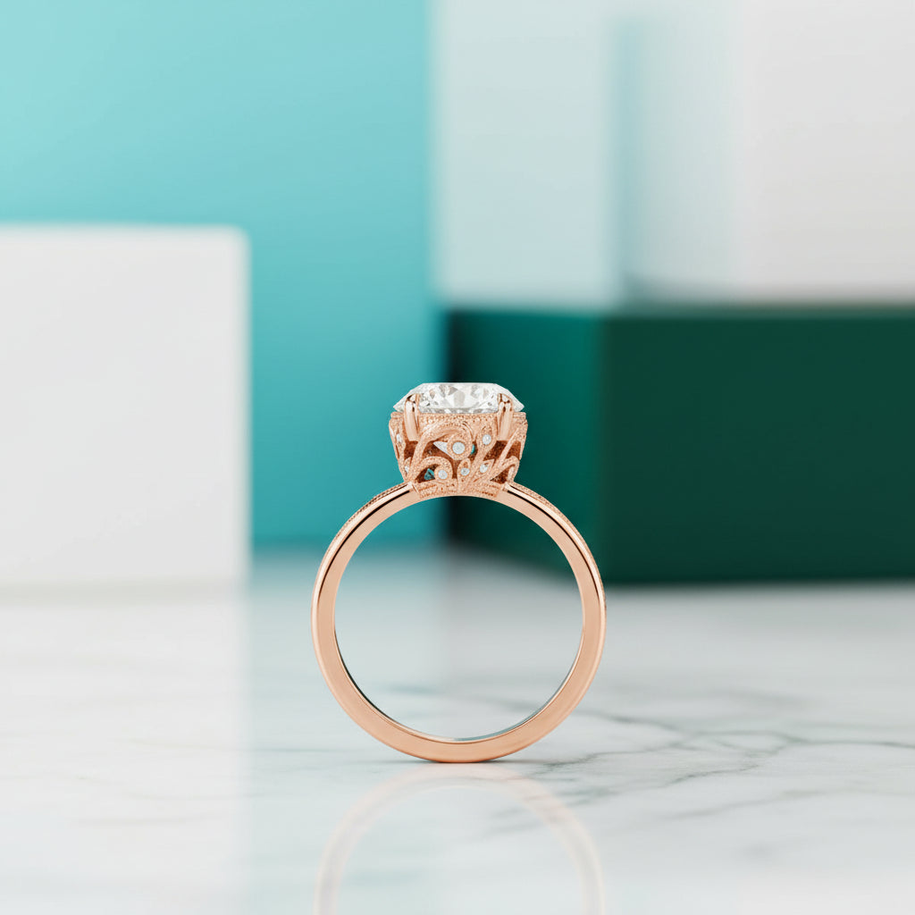 2.90 ct Old European Cut Diamond Engagement Ring-Evani Jewelry