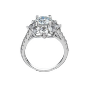 2ct 8mm Sun Flower Diamond Engagement Ring-Evani Naomi Jewelry