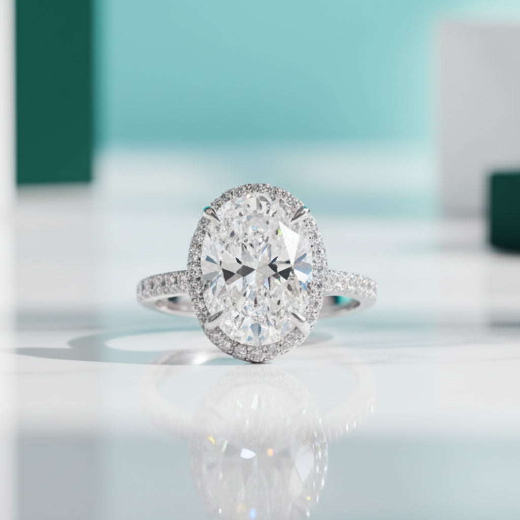 2ct D Color Oval Cut Diamond Engagement Ring-Evani Jewelry