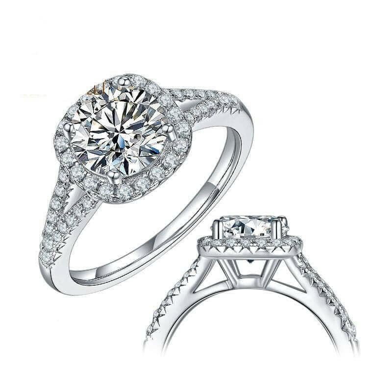 2ct D Color Round Diamond Engagement Ring-Evani Naomi Jewelry