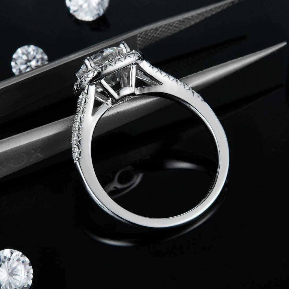2ct D Color Round Diamond Engagement Ring-Evani Naomi Jewelry