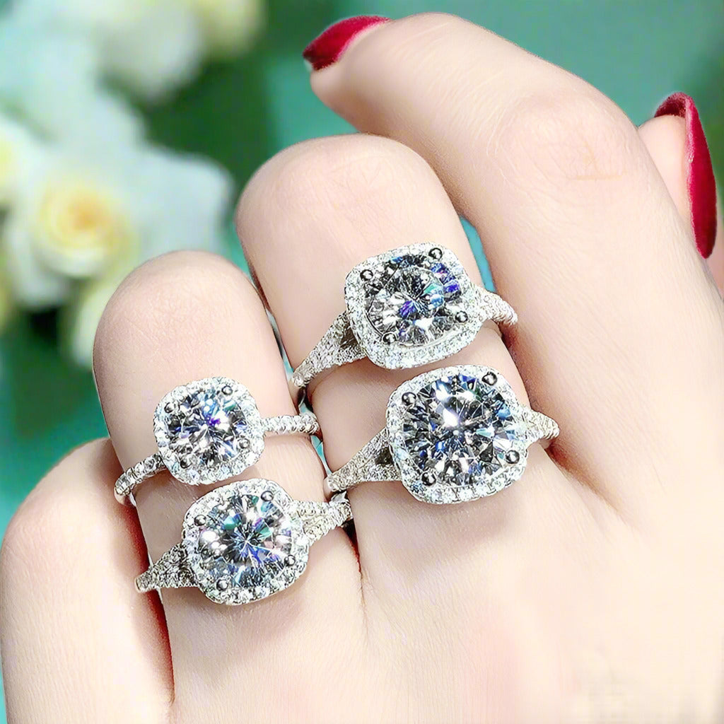 2ct D Color Round Diamond Engagement Ring-Evani Naomi Jewelry