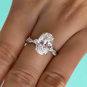 2ct Oval Cut Twisted Diamond Engagement Ring-Evani Naomi Jewelry