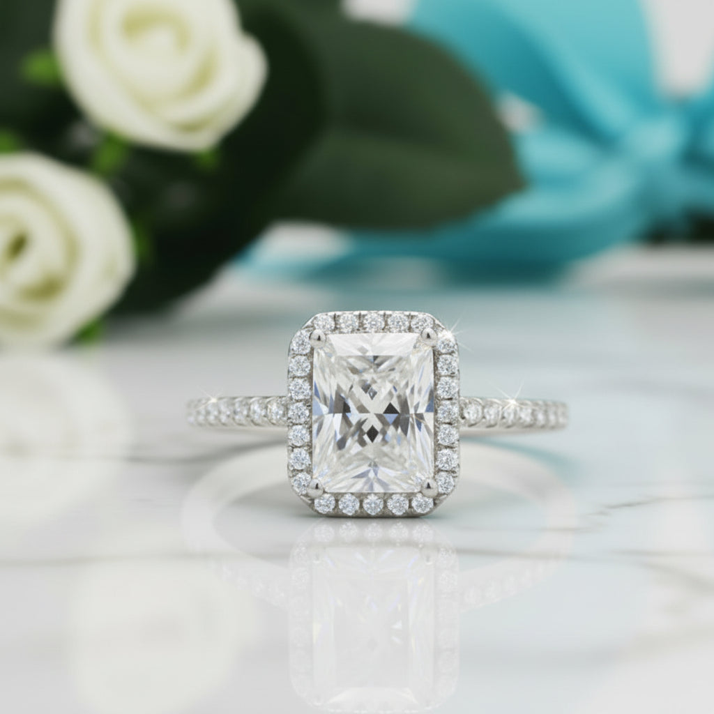 2ct Radiant Cut Diamond Engagement Ring-Evani Jewelry