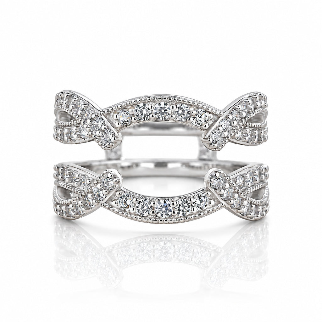 3.0 Ct Halo Radiant Cut Insert Ring Set-Evani Jewelry
