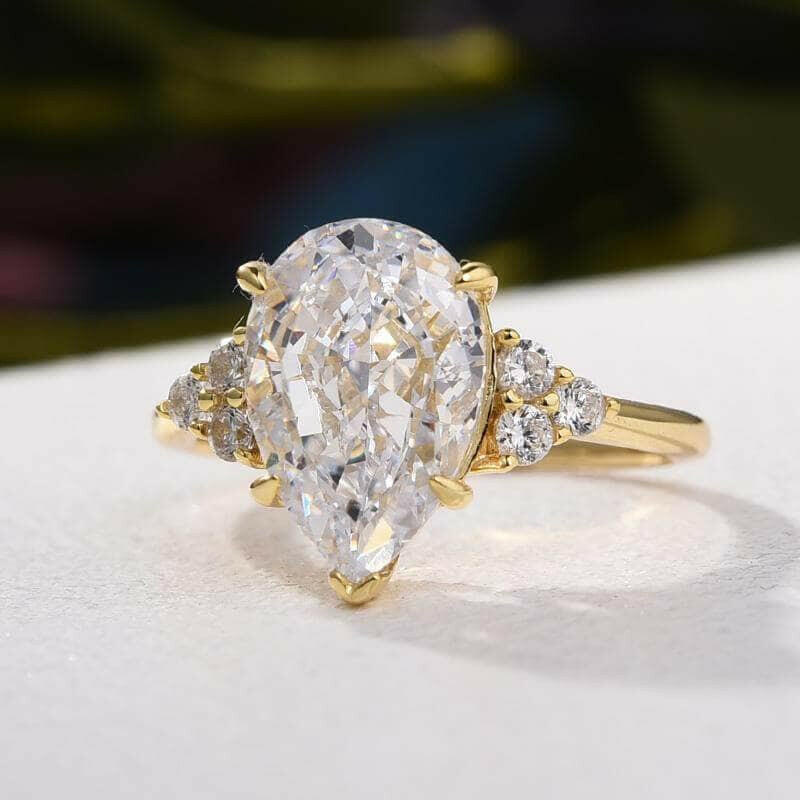 3.0 Ct Pear Cut Diamond Engagement Ring-Evani Naomi Jewelry