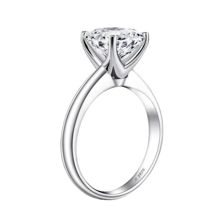 3.0 Ct Princess Cut Diamond Classic Solitaire Engagement Ring-Evani Naomi Jewelry