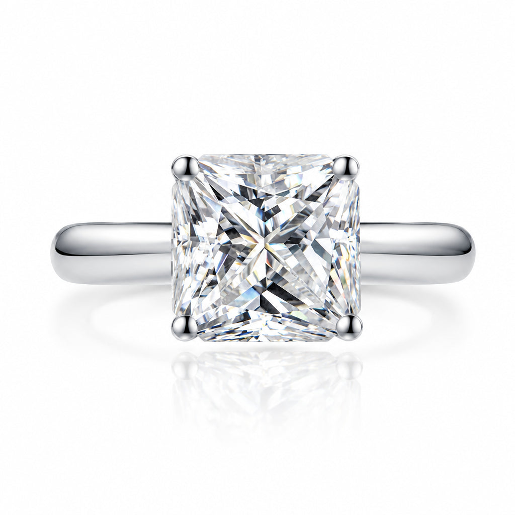 3.0 Ct Princess Cut Diamond Option Classic Solitaire Engagement Ring