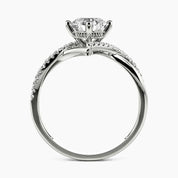 3.0 Ct Round Cut Diamond Twisted Bypass Pave Engagement Ring-Evani Naomi Jewelry