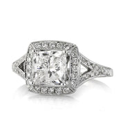 3.0 ct Princess Cut Diamond 14k White Gold Engagement Ring-Evani Naomi Jewelry