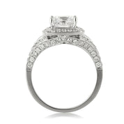 3.0 ct Princess Cut Diamond 14k White Gold Engagement Ring-Evani Naomi Jewelry