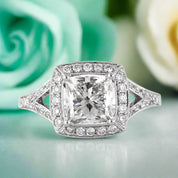 3.0 ct Princess Cut Diamond 14k White Gold Engagement Ring-Evani Naomi Jewelry