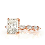 3.0 ct Radiant Cut Diamond Engagement Ring-Evani Naomi Jewelry