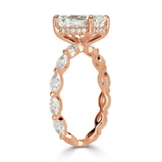 3.0 ct Radiant Cut Diamond Engagement Ring-Evani Naomi Jewelry