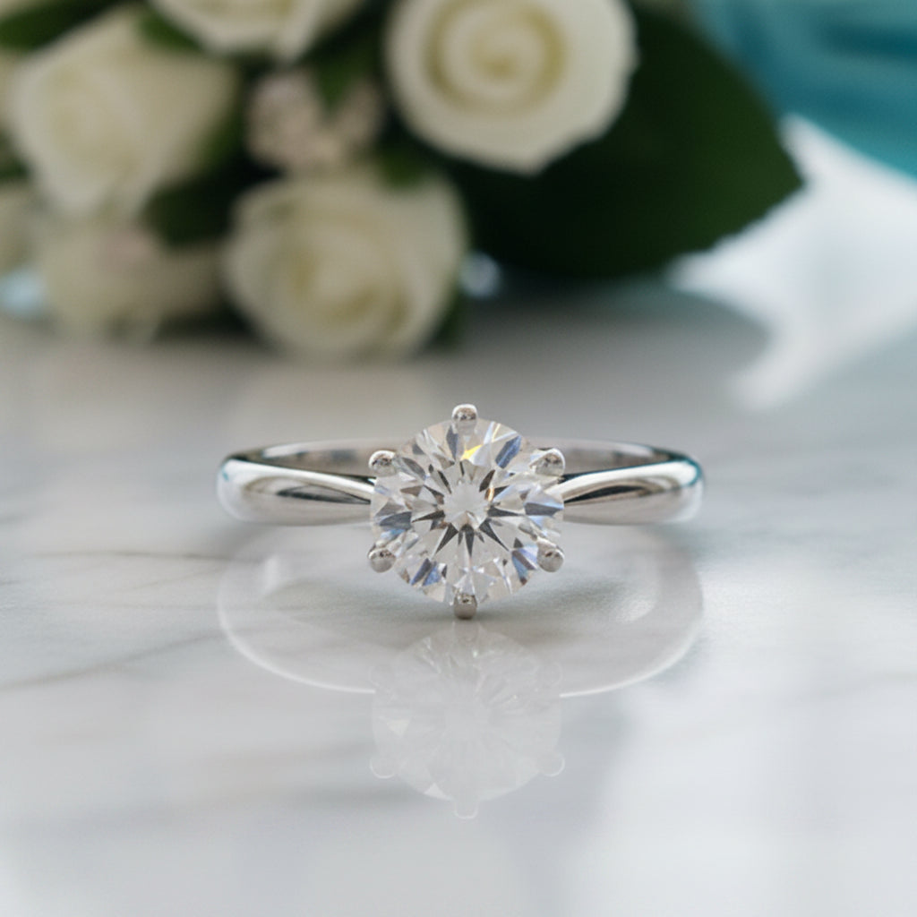 3.00 ct Classic Diamond Solitaire Engagement Ring-Evani Jewelry