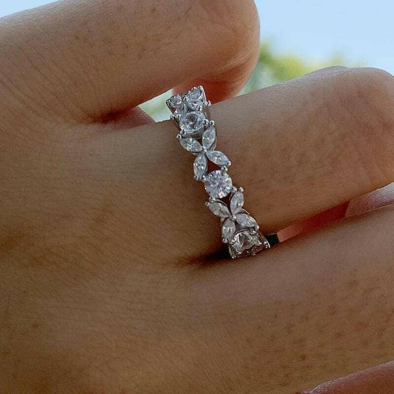 3.0ct Butterfly Design Infinity Wedding Band-Evani Naomi Jewelry