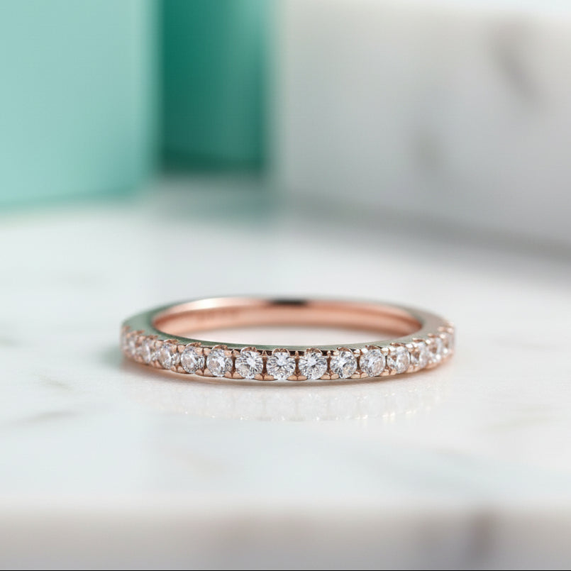 3.0ct Cushion Cut Rose Gold Diamond Wedding Ring Set-Evani Jewelry