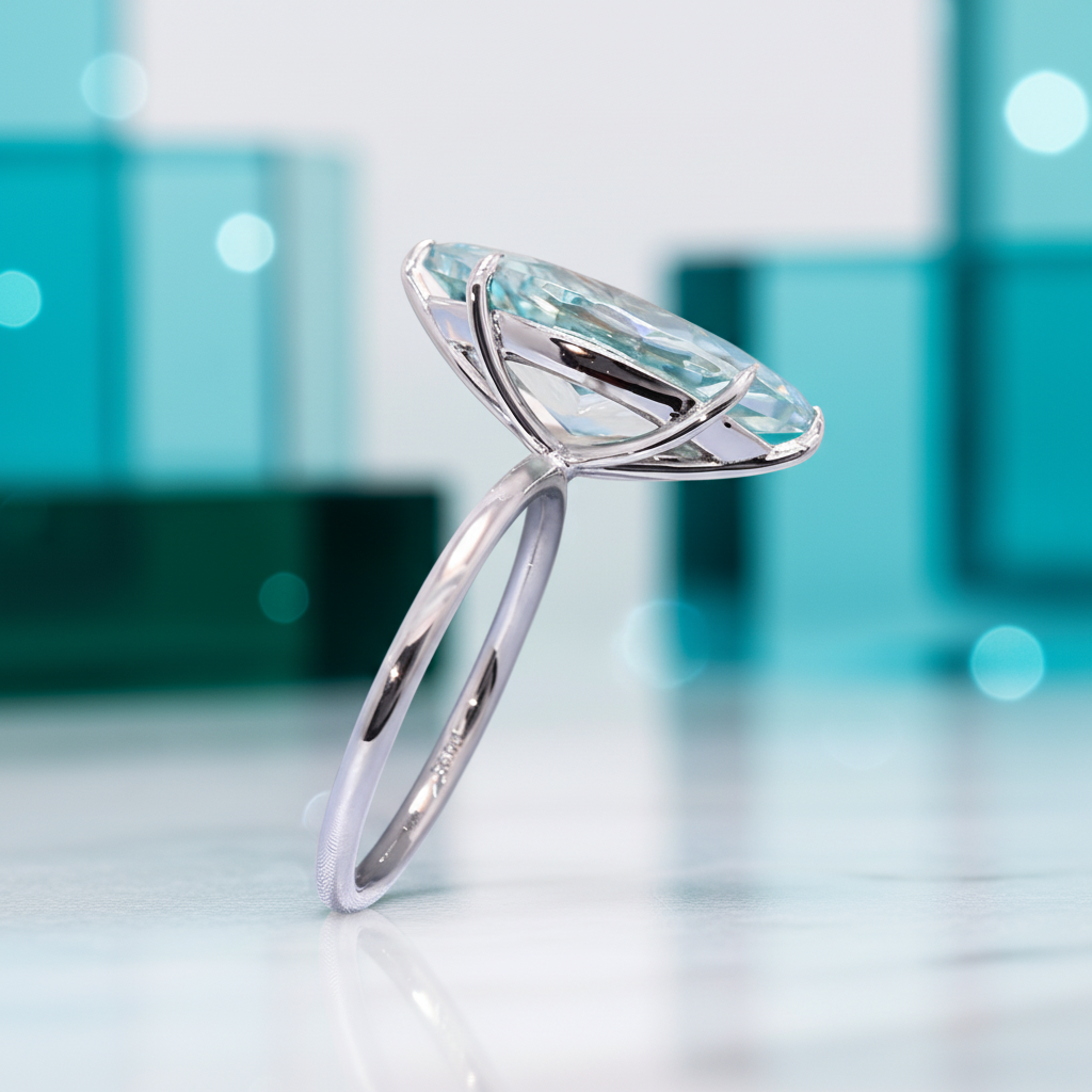 3.0ct Marquise Brilliant Cut Diamond Halo Engagement Ring-Evani Jewelry