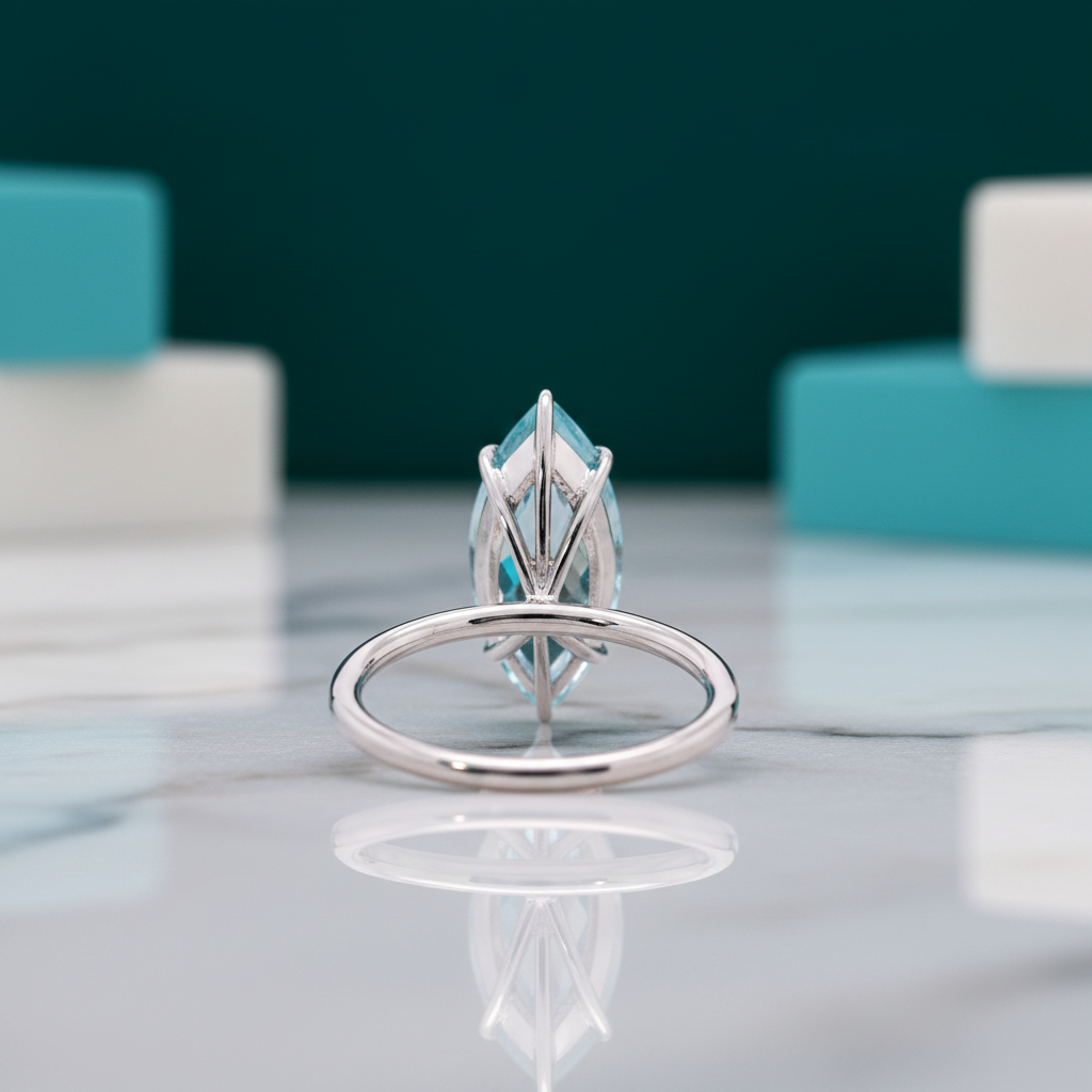 3.0ct Marquise Brilliant Cut Diamond Halo Engagement Ring-Evani Jewelry
