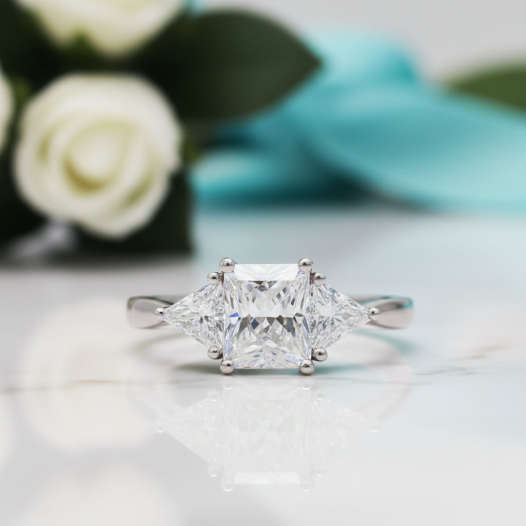 3ct Radiant Cut Diamond Engagement Ring-Evani Jewelry