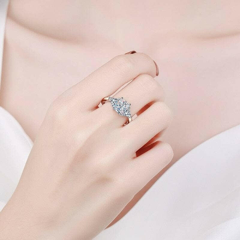 3ct Radiant Cut Diamond Engagement Ring-Evani Naomi Jewelry