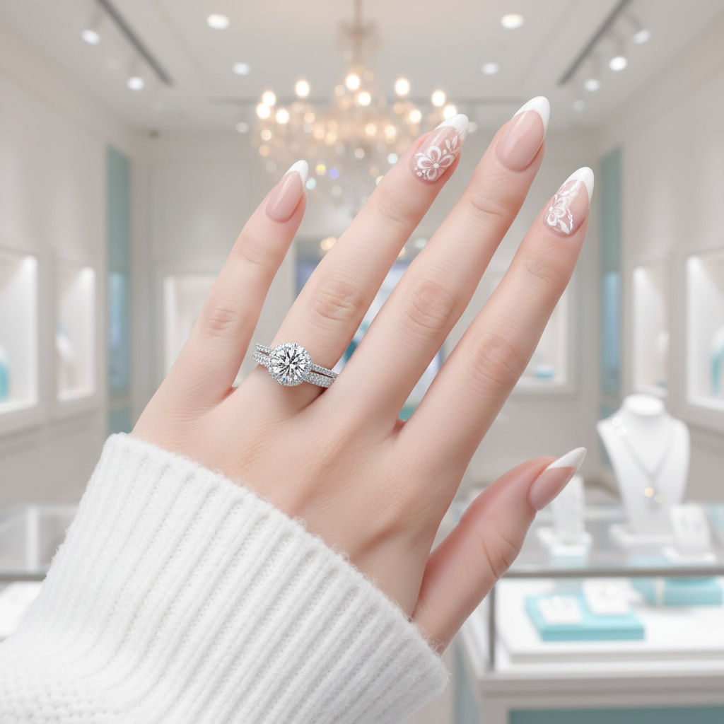 3ct Round Brilliant Cut Diamond Halo Engagement Ring-Evani Jewelry