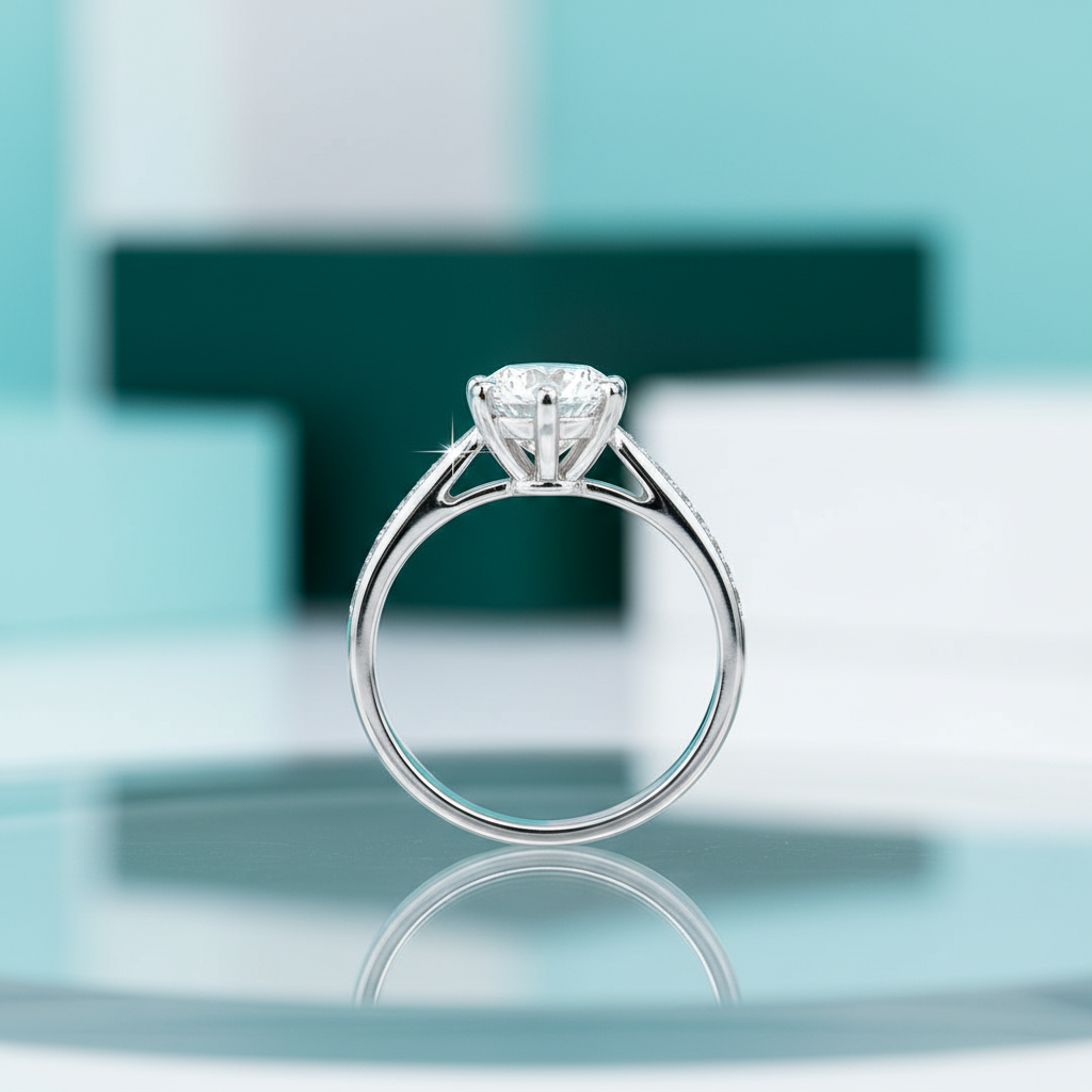 3ct Round Brilliant Diamond Engagement Ring-Evani Jewelry