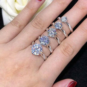 3ct Round Diamond Solitaire Engagement Ring-Evani Naomi Jewelry