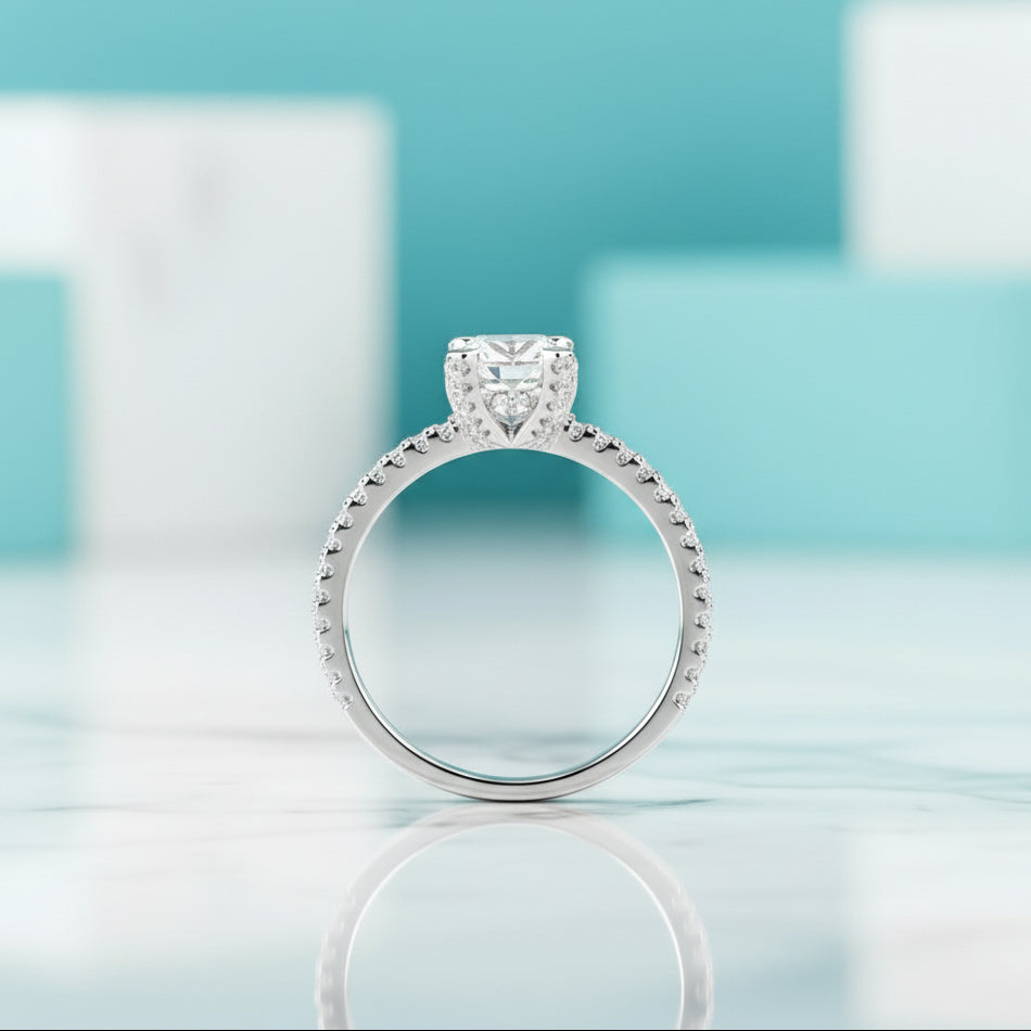 4-Prong 1.00 ct Round Diamond Engagement Ring-Evani Jewelry