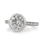4.0 ct Round Brilliant Cut Diamond 14k White Gold Engagement Ring-Evani Naomi Jewelry