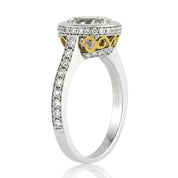 4.0 ct Round Brilliant Cut Diamond 14k White Gold Engagement Ring-Evani Naomi Jewelry