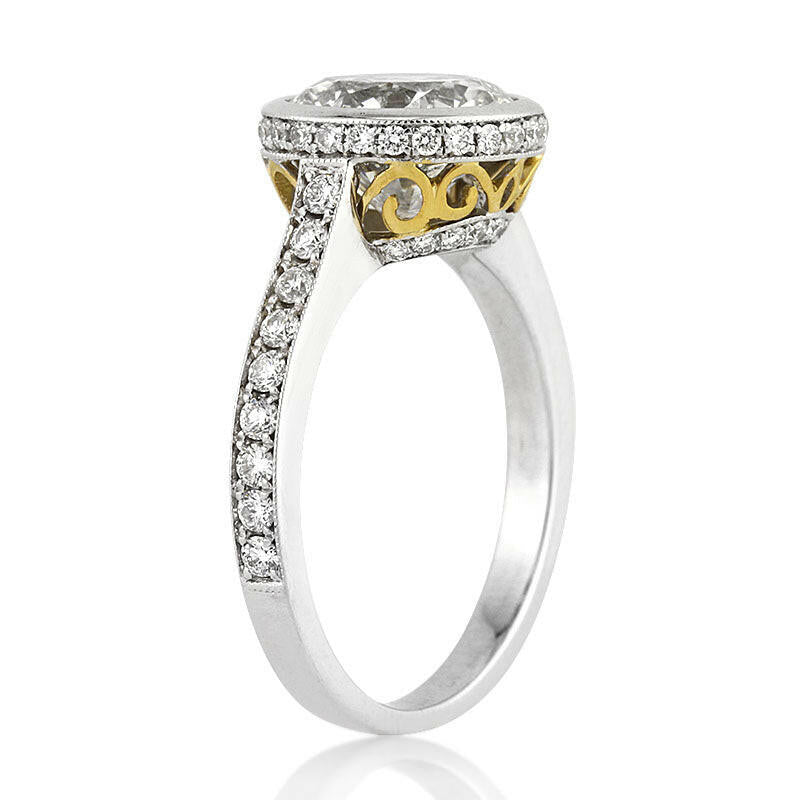 4.0 ct Round Brilliant Cut Diamond 14k White Gold Engagement Ring-Evani Naomi Jewelry