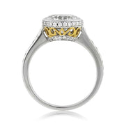 4.0 ct Round Brilliant Cut Diamond 14k White Gold Engagement Ring-Evani Naomi Jewelry