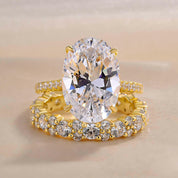 5.0 ct Oval-Cut Yellow Gold Wedding Set-Evani Naomi Jewelry