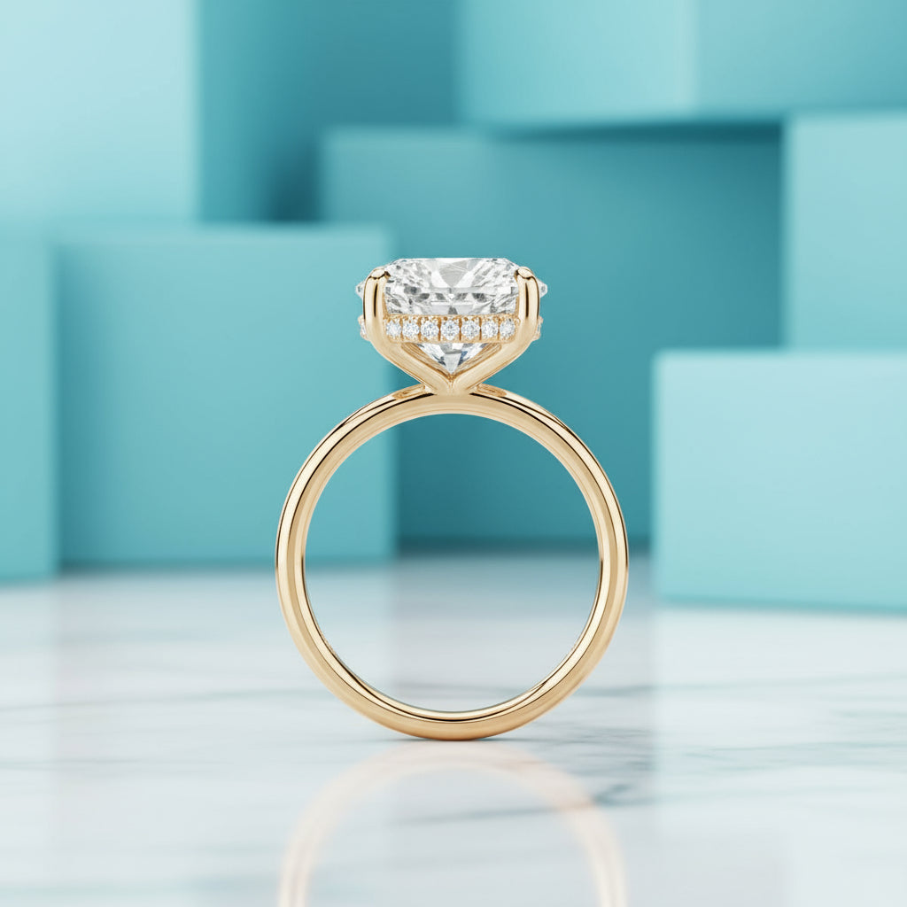 5.00 Ct Round Brilliant Cut Diamond Engagement Ring-Evani Naomi Jewelry