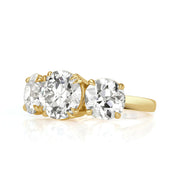 5.00 ct Old European Cut Three Diamond Engagement Ring-Evani Naomi Jewelry