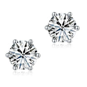 6 Claws Round 2.0 ct Diamond Stud Earrings-Evani Naomi Jewelry
