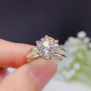 Two-Tone 14k Gold Round Cut Engagement Ring