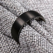 8mm Tungsten Wedding Band with Shell & Antler Inner Shank-Evani Naomi Jewelry