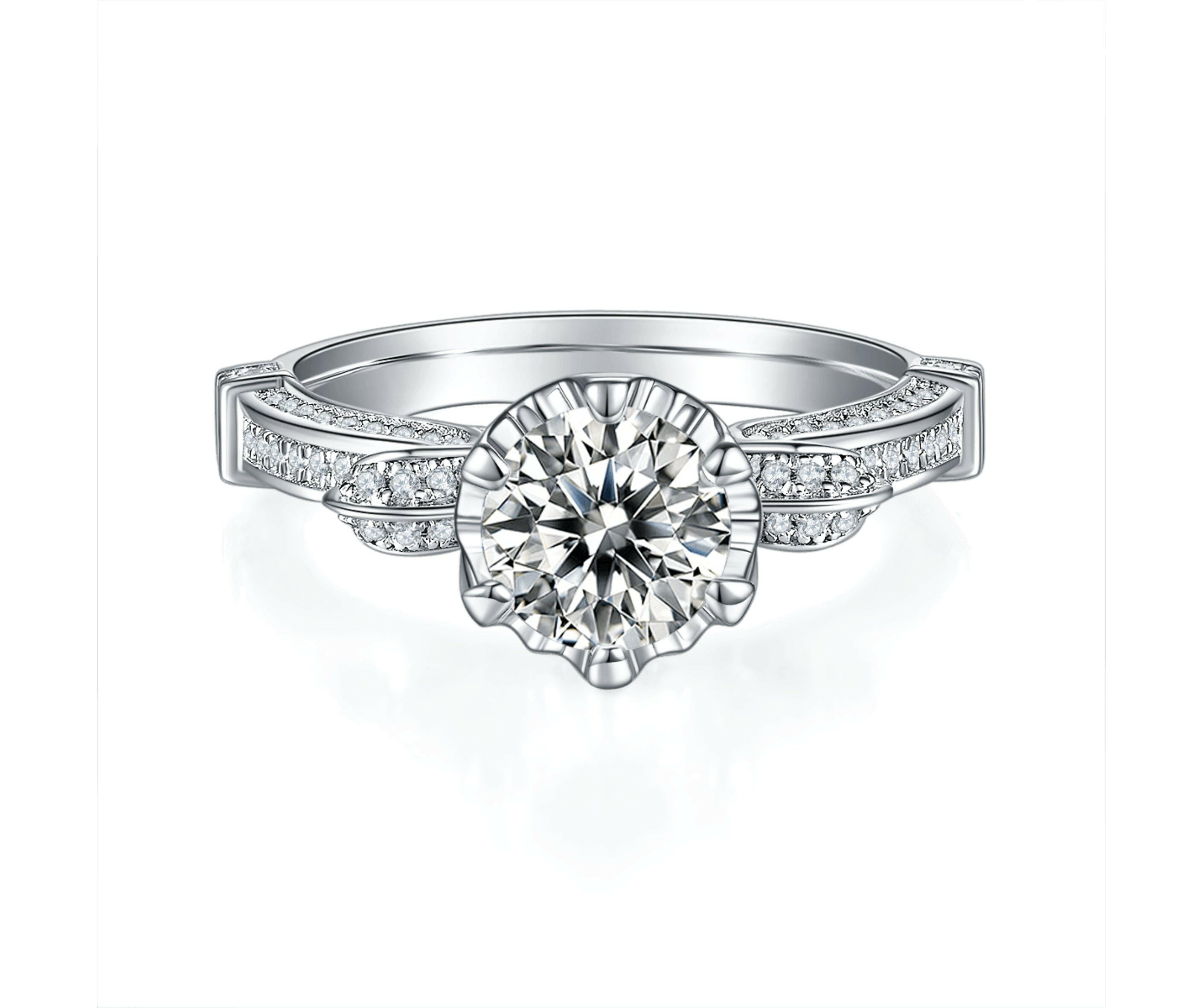 Antique Style 1.00 ct Diamond Engagement Ring-Evani Jewelry