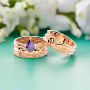 Assasin's Promise Ring Set (Women)- Video Game Inspired Rings in14k Yellow Gold-Evani Naomi Jewelry