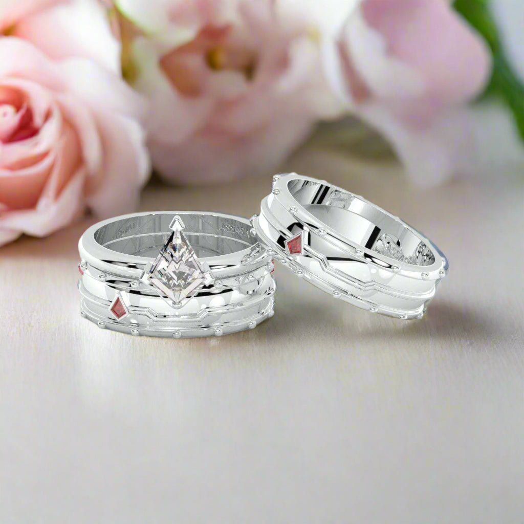 Assasin's Promise Ring (Unisex)- Video Game Inspired Rings in 14k Yellow Gold-Evani Naomi Jewelry