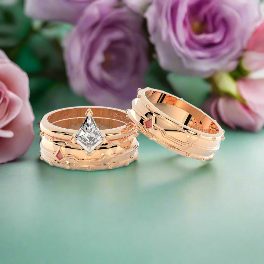 Assasin's Promise Ring (Unisex)- Video Game Inspired Rings in 14k Yellow Gold-Evani Naomi Jewelry