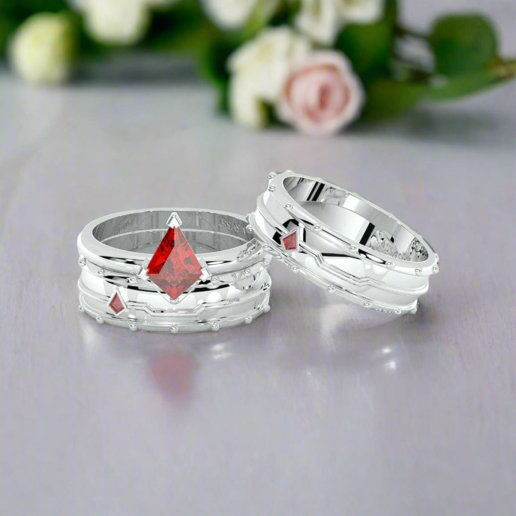 Assasin's Promise Rings (Unisex)- Video Game Inspired Rings in 14k Yellow Gold-Evani Naomi Jewelry